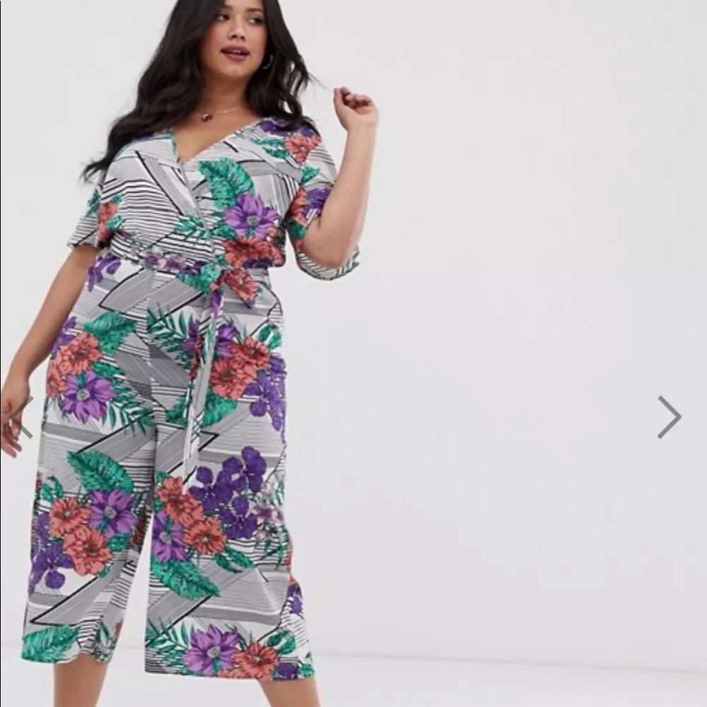 ASOS Influence Plus Culottes Jumpsuit